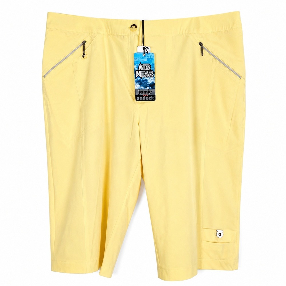 Jamie Sadock Airwear Capri Pants NWT Women 16 Buttercup Golf Lightweight Outdoor